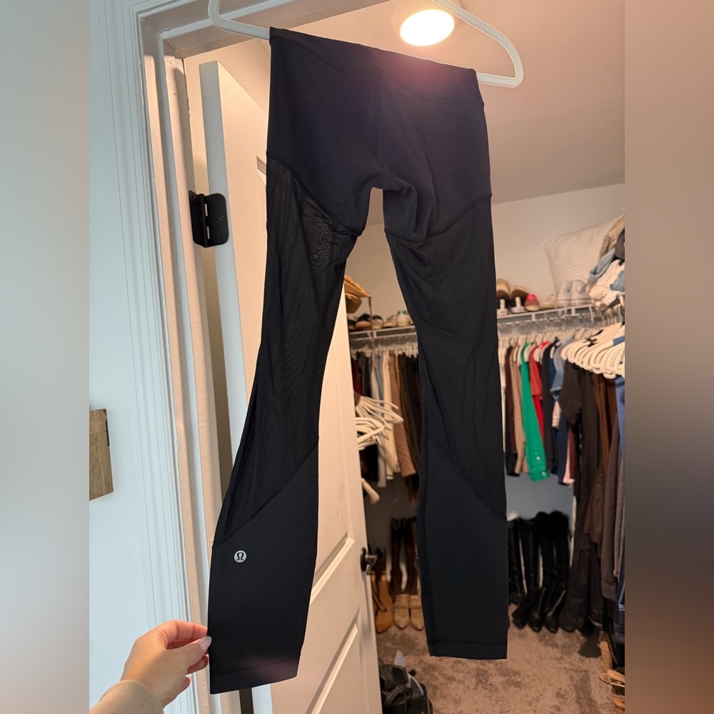 Lululemon sheer panel leggings